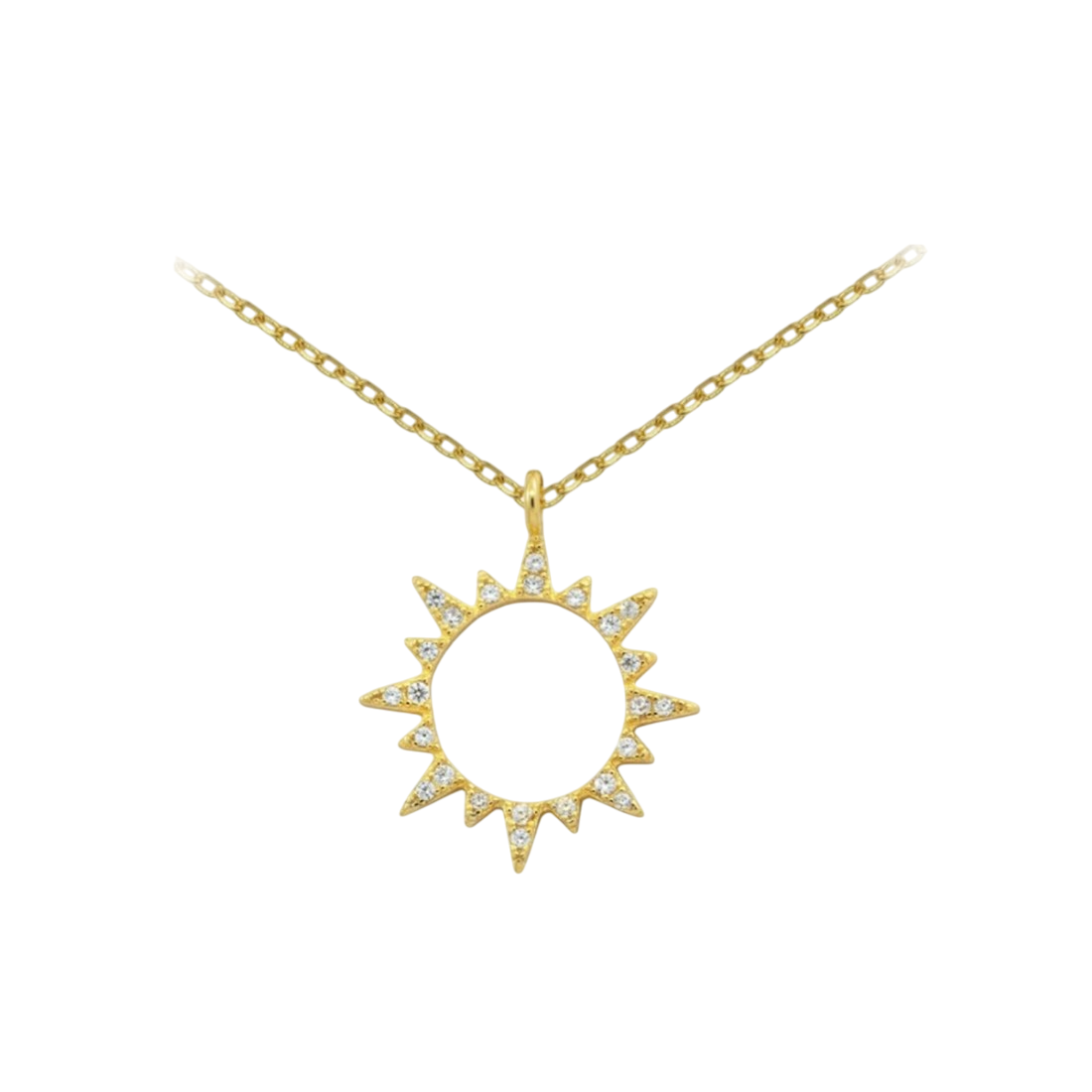 Collar forma de Sol circonitas
