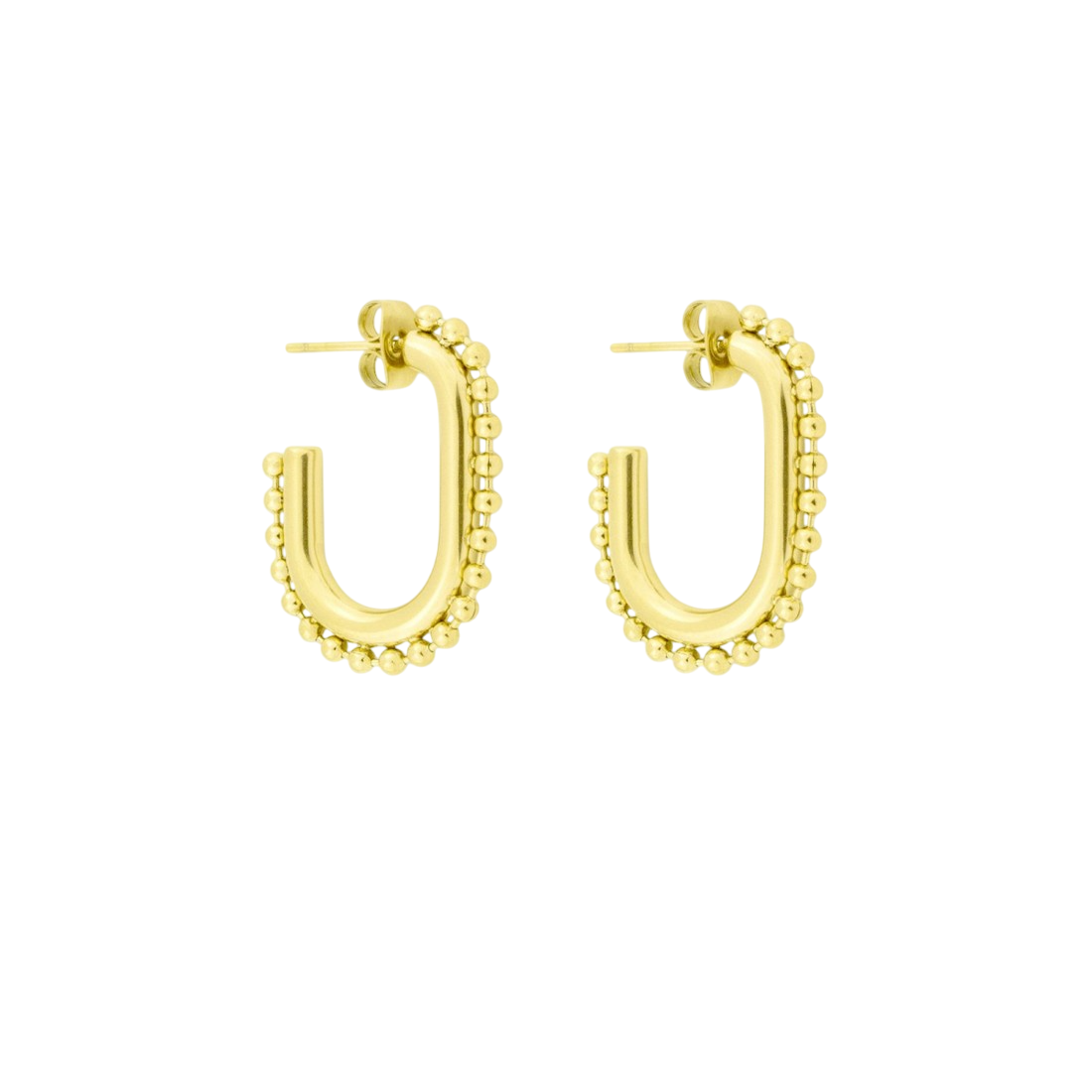 Pendientes aros ovalados