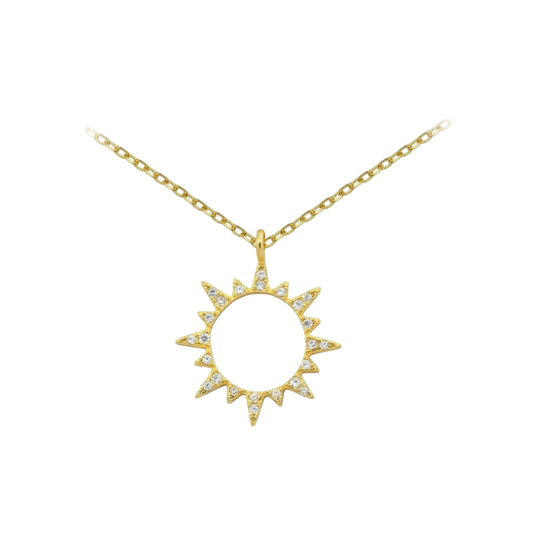 Collar forma de Sol circonitas