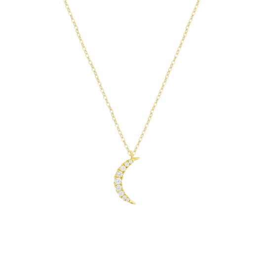 Collar forma de Luna con circonitas